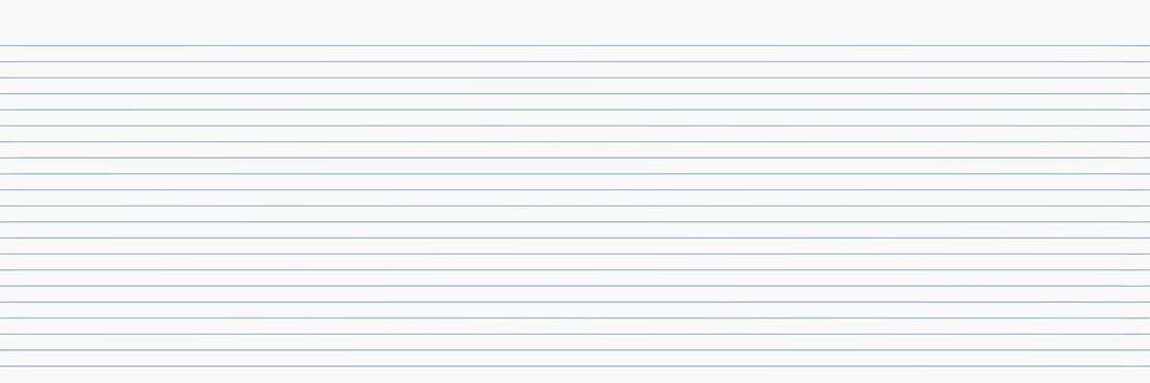 horizontal blank white paper with blue lines for pattern and background. vector