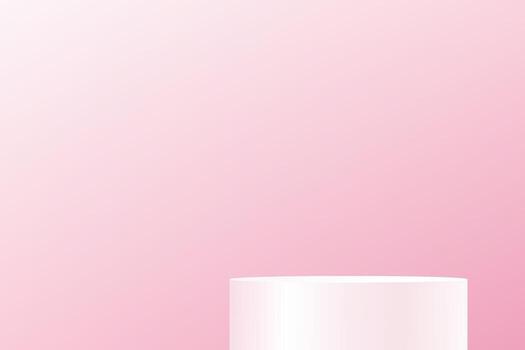 Pink background 3d with podium. Empty room with light effect. Space for selling products on the website. illustration. vector