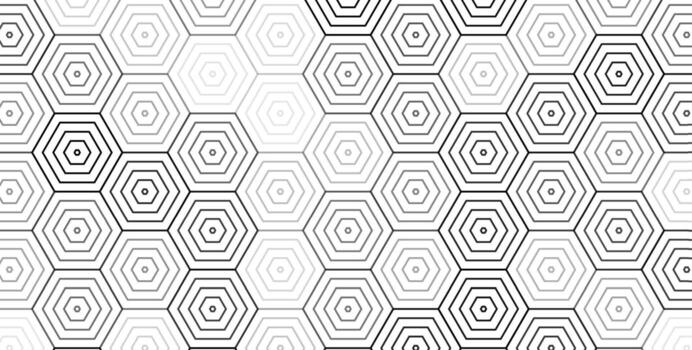 concéntrico hexagonal patrón, línea hexágono geométrico fondo, contorno panal textura bg. lineal maleficio fondo fondo de pantalla. blanco minimalista resumen antecedentes. ilustración vector
