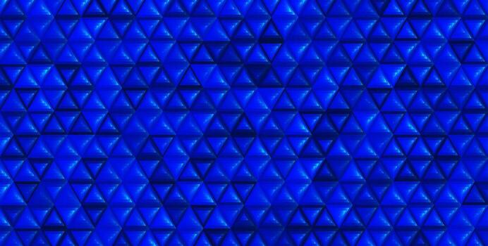 Geometric triangle background vivid blue 3D backdrop. Futuristic tech grid texture for digital technology, data science, fintech, machine learning. Triangular modern pattern. illustration vector