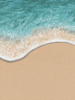 Ultra realistic beach sand and ocean waves texture for design and typography projects photo