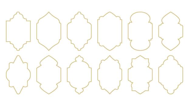 Set frames of various unusual shapes vector