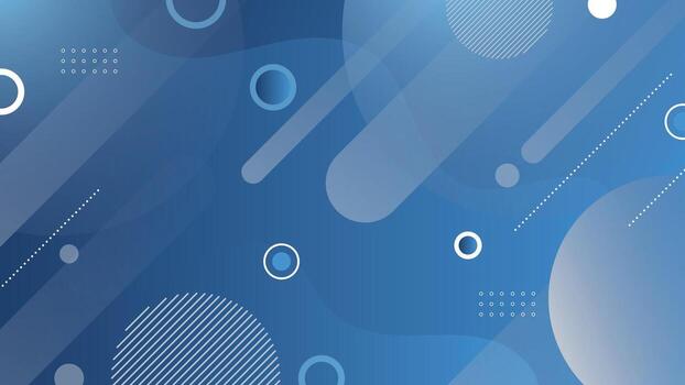 Blue abstract background with circles and lines vector
