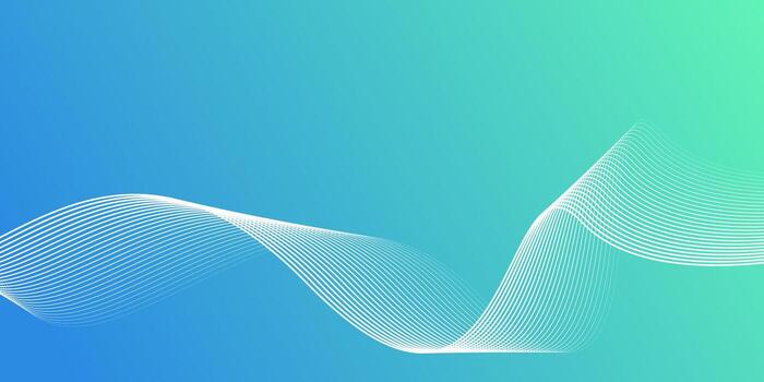 Blue gradient abstract Background with dynamic lines wave pattern technology concept vector