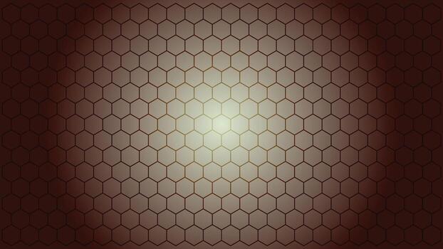 Hexagonal pattern background with gradient brown and white honeycomb design vector