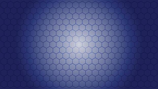 Abstract blue background with hexagon pattern and gradient lighting effect vector