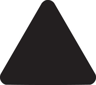 Rounded Edge Triangle Editable Icon Silhouette vector