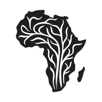 Grid Structured Africa Map Logo Showing Navigation Precision and Global Identity vector