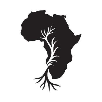 futurista digital África mapa diseño con agudo geométrico precisión estilo vector