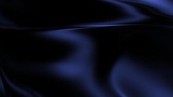 astratto buio blu liquido metallo tessuto fluente senza intoppi con morbido riflessi e elegante movimento. senza soluzione di continuità 4k ciclo continuo sfondo la creazione di lussuoso fluido struttura e in profondità visivo profondità video