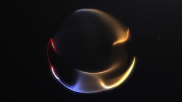 färgrik lutning energi sfär lysande med vätska rörelse och mjuk ljus reflektioner. abstrakt trogen slinga med vibrerande nyanser, slät plasma effekt, och magisk sci-fi glans. video