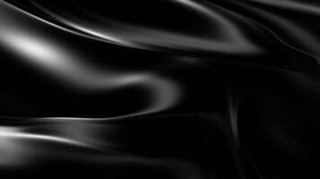resumen monocromo líquido metal tela con suave reflexiones y suave fluido movimiento. sin costura 4k lazo creando elegante negro y blanco fluido textura con lustroso metálico profundidad video
