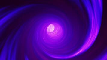 energico blu e viola ordito tunnel con raggiante turbine leggero movimento. futuristico vortice animazione con veloce in movimento neon energia Linee la creazione di senso di profondità, velocità, e tecnologia. video