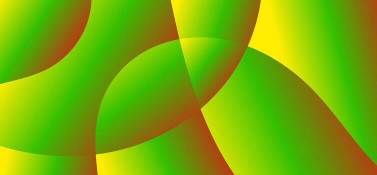 A green and yellow abstract background with a curved shape vector