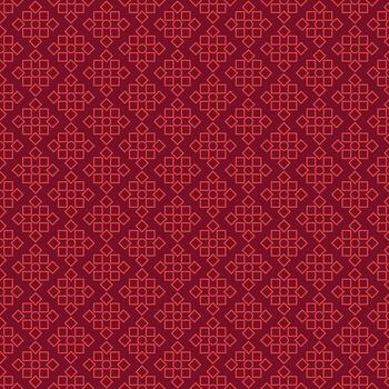 A red and black pattern with a geometric design vector