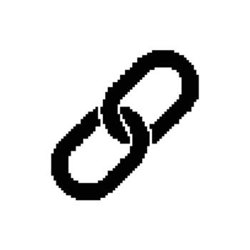 Pixel Chain Link Icon Connection Security Digital Network vector