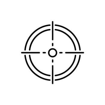 Target Aim Icon Outline for Web Design and Mobile Applications vector