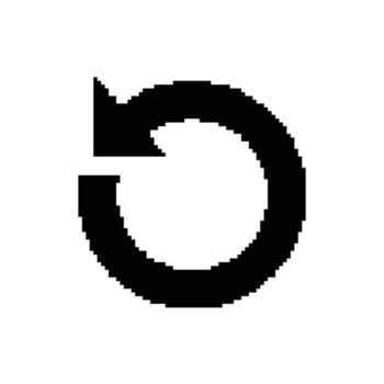 Pixel Art Refresh Icon Reload Update Circular Arrow Symbol vector