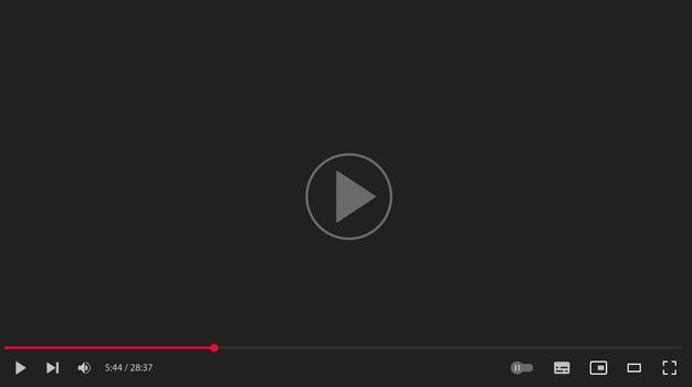 player interface isolated on white background. streaming template design for website and mobile apps. illustration vector