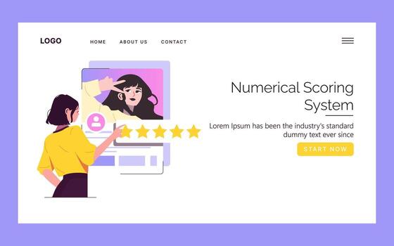 Illustration of Numerical Scoring System in Use vector