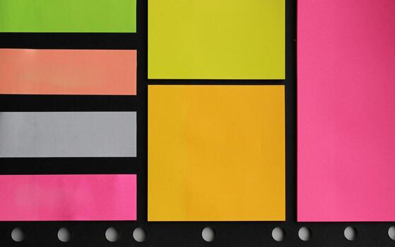 Divider Self Stick Notes Tab with Multi Colored Paper Sticks Stock Photo for Office Backgrounds