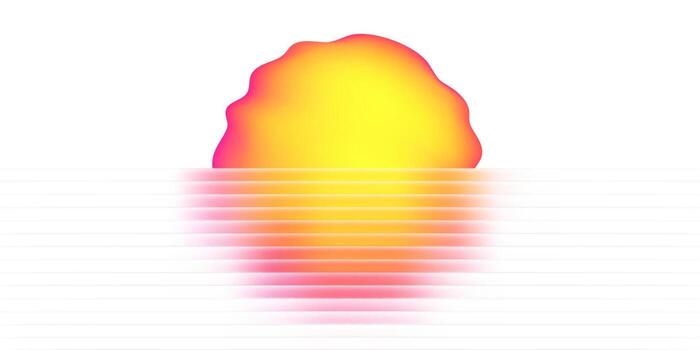 Glass gradient circle with neon yellow glow and reeded ribbed effect for abstract shape or tech background. Vibrant fluid blob with lines and blend. with texture. vector