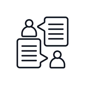 conversation icon collection .design style with background vector