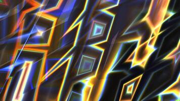 Abstract Colorful Background Animation With Glowing Lines And Shapes video