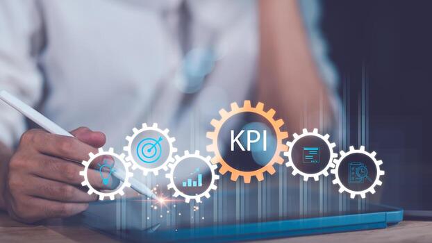 This visual concept highlights performance management, KPI strategy, and data-driven business optimization for organizational growth, efficiency tracking, and results-oriented decision-making. photo