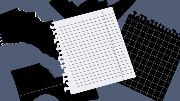 Paper Background from different scraps of torn paper of dark black and white color. background from scrap paper and cutouts collage vector