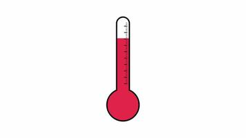 Thermometer Temperature Fluctuation Animation. This looped animation is an animated thermometer with alpha channel on transparent background. video
