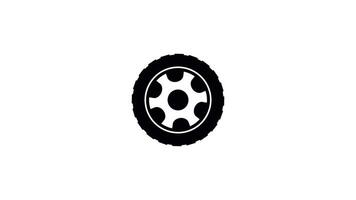 Rotating Off-Road Tire Animation. This animation features a seamless loop animation of a rotating off-road tire with alpha channel on transparent background. video