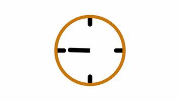 klocka hand rör sig till markörer med studsa animation. detta sömlös och looped animering med alfa kanal på transparent bakgrund. video