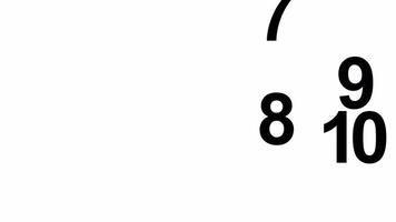 Countdown Numbers Falling with Bouncing Effect. This animation is with alpha channel on transparent background. It features an animation of numbers from 10 to 1 falling from the top video