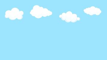 Floating Clouds Animation in the Sky. This animation is a seamless looping animation with an alpha channel on a transparent background. It features fluffy white clouds moving chaotically video