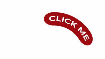 dynamisk klick mig knapp animation. detta animering funktioner en looped knapp animering med ett alfa kanal på en transparent bakgrund. de klick mig knapp rör sig längs ett båge. video