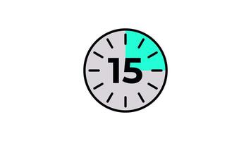 Circular Time Counter Animation with Progressive Color Fill. This animation is an animated time counter with alpha channel on transparent background. video