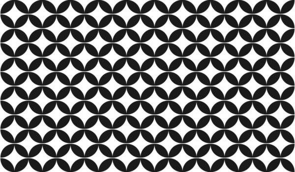 Background Pattern of Interlocking Circles in Black and White. vector