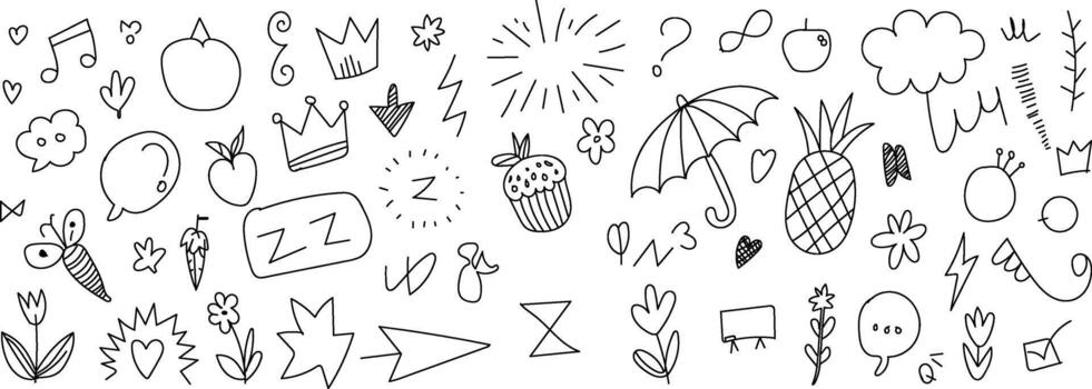 Intricate abstract geometric symbols and patterns in a detailed hand drawn style vector