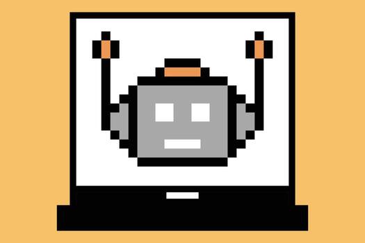 antecedentes de robot robótica linda antecedentes ai juguete máquina mínimo diseño. vector