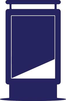 Digital Advertising Display Billboard Frame with Copy Space and Geometric Elements for Outdoor Marketing vector