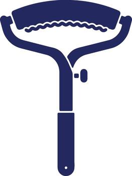 estilizado icono de un ajustable jardín mano herramienta, diseñado para eficiente suelo cultivo, deshierbe, y preciso césped cenefa Tareas vector