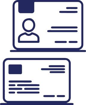 Digital Identification Card and Personal Information Holder Template vector