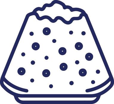 Simple Illustration of a Dessert on a Plate with Small Bumpy Texture vector