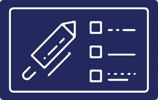 digital tarea administración Lista de Verificación con aguja en tableta pantalla icono para productividad y planificación interfaz diseño y moderno flujo de trabajo concepto vector