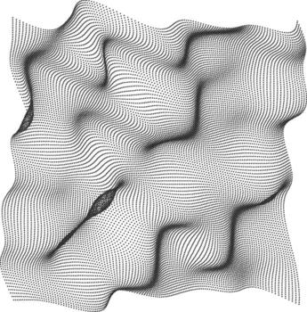 Futuristic Wave Mesh Grid Representing Data Network and Digital Flow Design vector