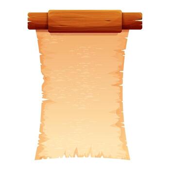 Wood plank. with parchment paper old empty frame, sign, game interface ui menu or map. Signboard, boarder panel. Ancient scroll wooden board vector