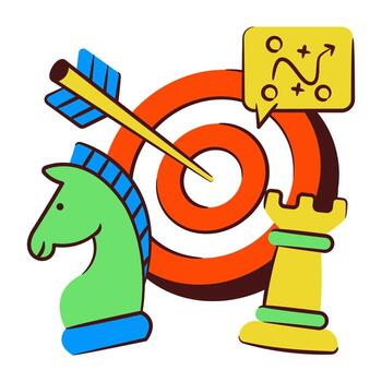 A unique design icon of target strategy vector