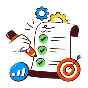 un editable diseño icono de lista administración vector