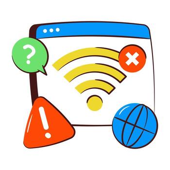 Editable design icon of no wifi vector